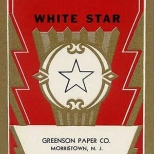 White Star Broom Label - Art Print