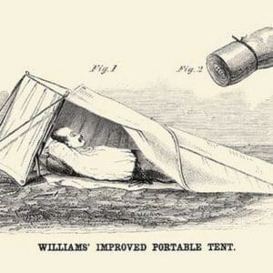 William's Improved Portable Tent - Art Print