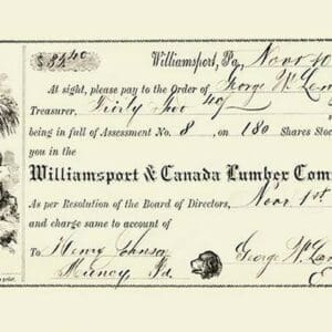 Williamsport & Canada Lumber Company #2 - Art Print