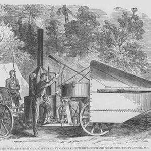 Winan's Steam gun captured by Butler's troops by Frank Leslie - Art Print