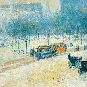 Winter in Union Square by Frederick Childe Hassam - Art Print