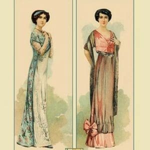 Women Posing in Their New Dresses - Art Print
