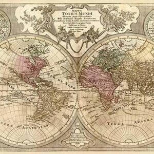 World Map Prepared for then French King by Guillaume de L'Isle #2 - Art Print