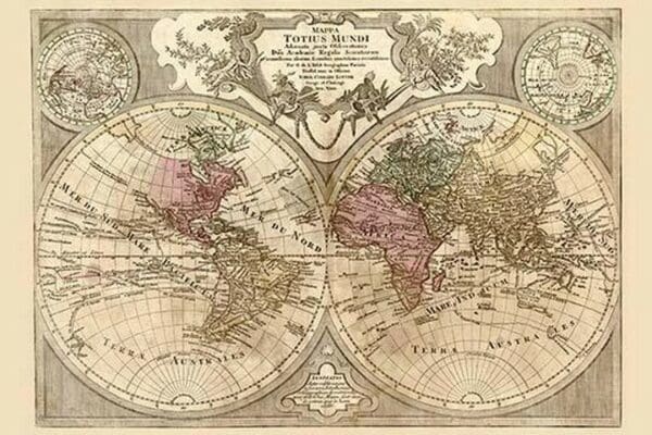 World Map Prepared for then French King by Guillaume de L'Isle #2 - Art Print