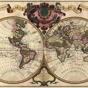 World Map Prepared for then French King by Guillaume de L'Isle - Art Print