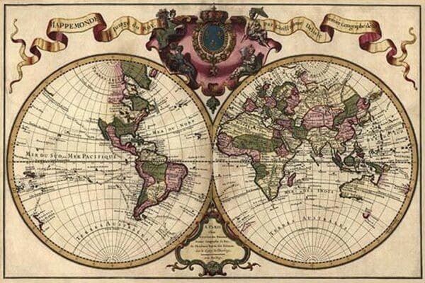 World Map Prepared for then French King by Guillaume de L'Isle - Art Print