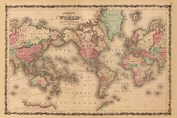 World Map by A.J. Johnson - Art Print