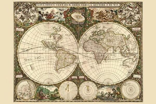 World Map by Frederick de Wit - Art Print