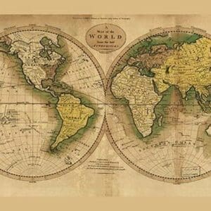 World Map by Matthew Carey - Art Print