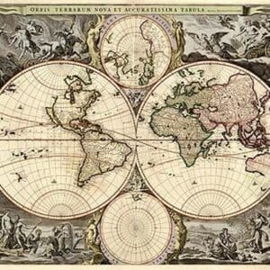 World Map by Nicolao Visscher - Art Print
