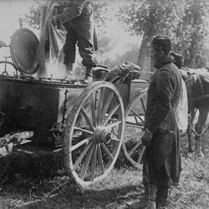 World War One Travelling Mess Preparation Wagon for French Soldiers - Art Print