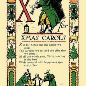 X for X-Mas Carols by Tony Sarge - Art Print