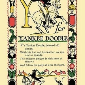 Y for Yankee Doodle by Tony Sarge - Art Print