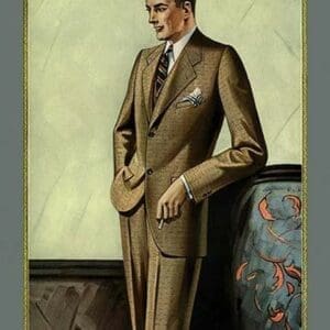 Young Men's Two-Button Sack #2 - Art Print