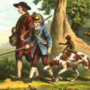 Young Turk Brought home on Turk's Back by Johann David Wyss - Art Print