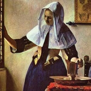 Young Woman With a Water Jug at the Window by Johannes Vermeer - Art Print