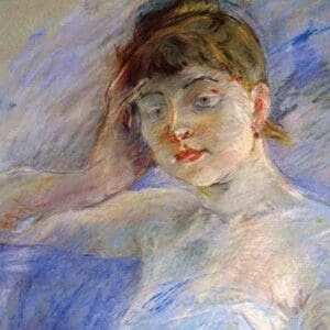 Young woman in white by Berthe Morisot - Art Print
