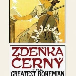 Zdenka Cerny: The Greatest Bohemian Violoncellist by Alphonse Mucha - Art Print