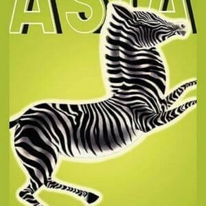 Zebra w/TITLE by Frank McIntosh - Art Print