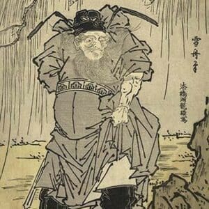 Zhanggui painted by Sesshu. by Isoda Koryusai - Art Print